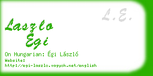 laszlo egi business card